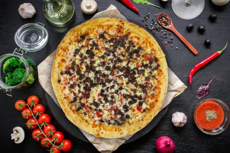 Kavurmalı Pizza (28 cm) | 250,00